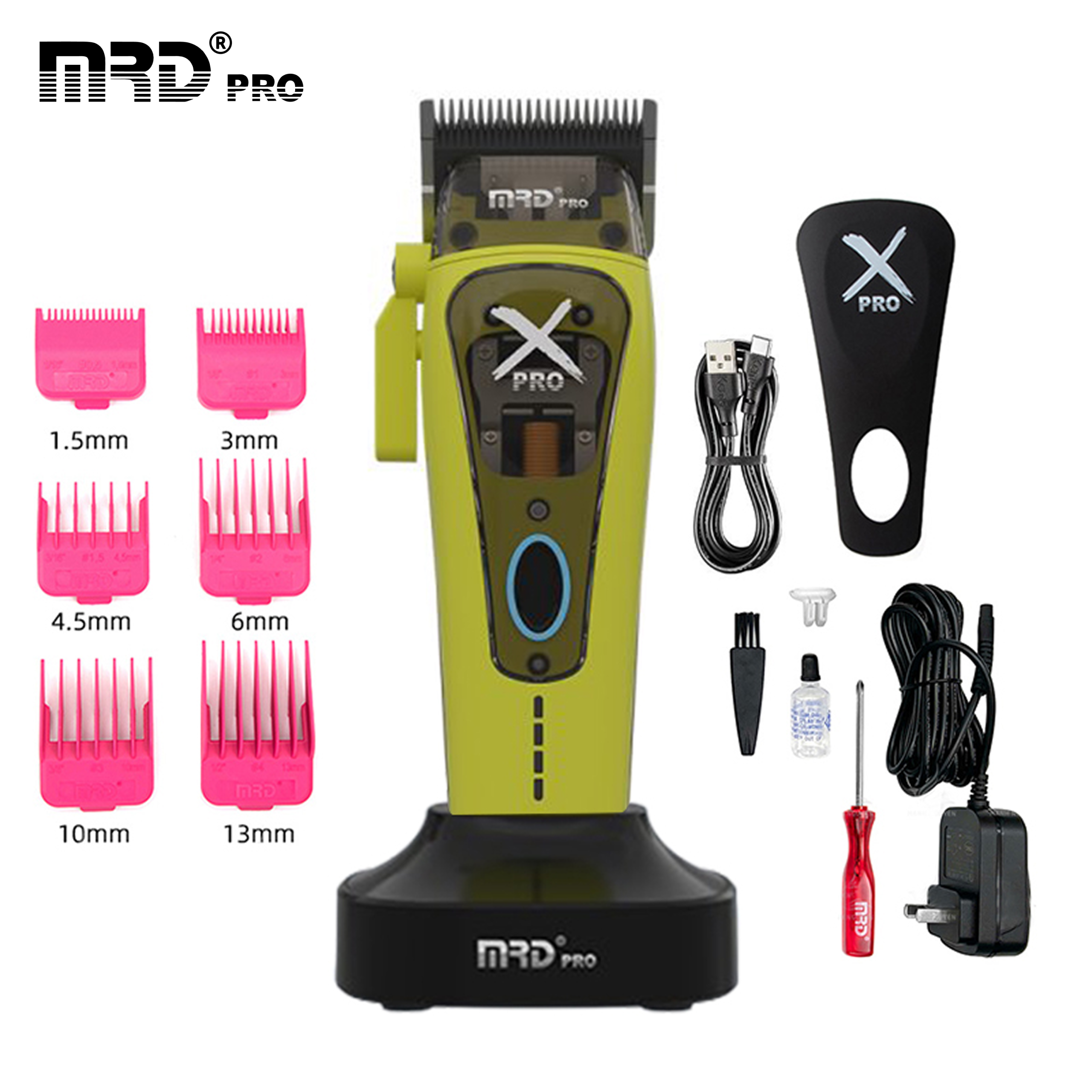 MRDPRO HC-999 XPRO-GREEN– Professional Hair Clipper, Premium
