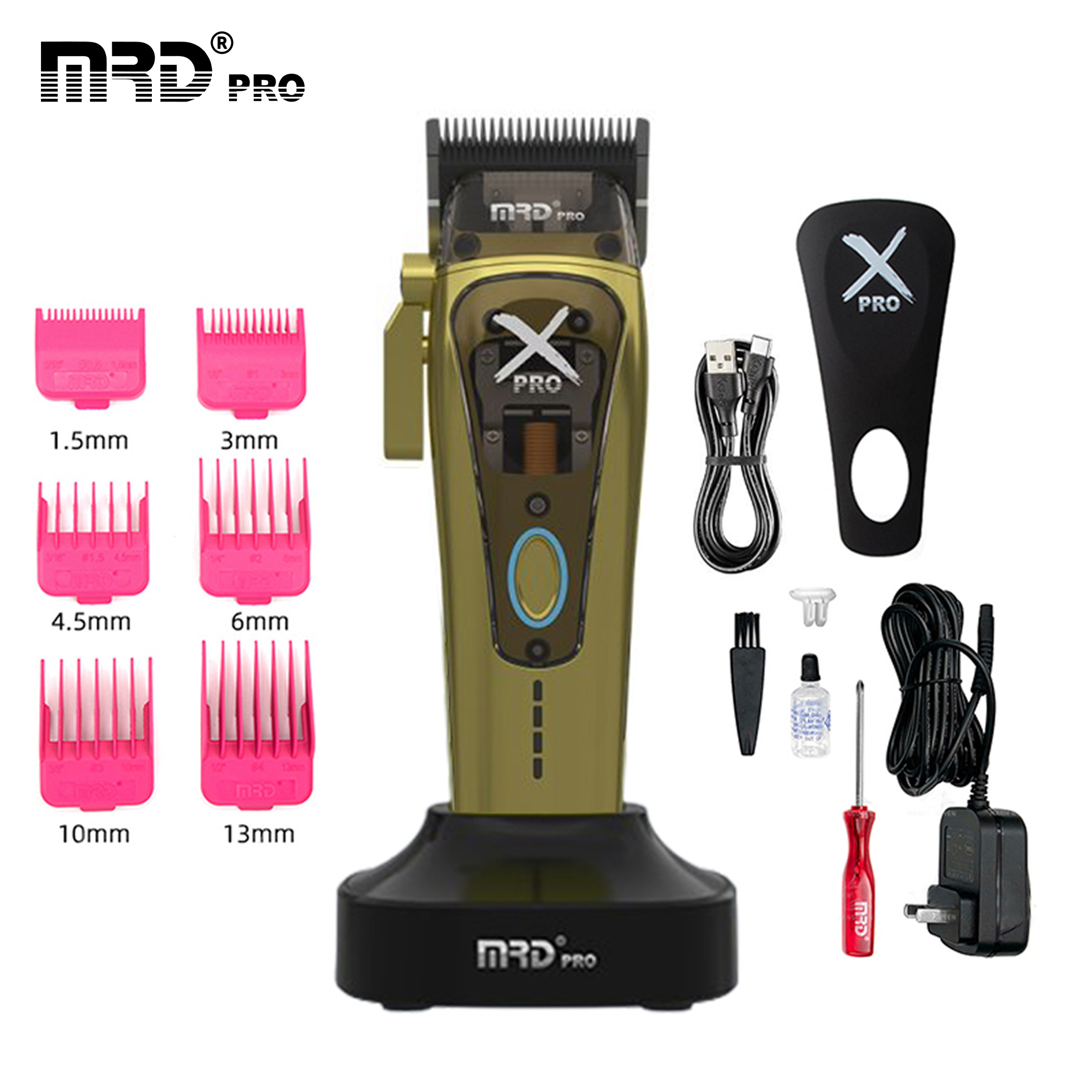 MRDPRO HC-999 XPRO-GOLD– Professional Hair Clipper, Premium