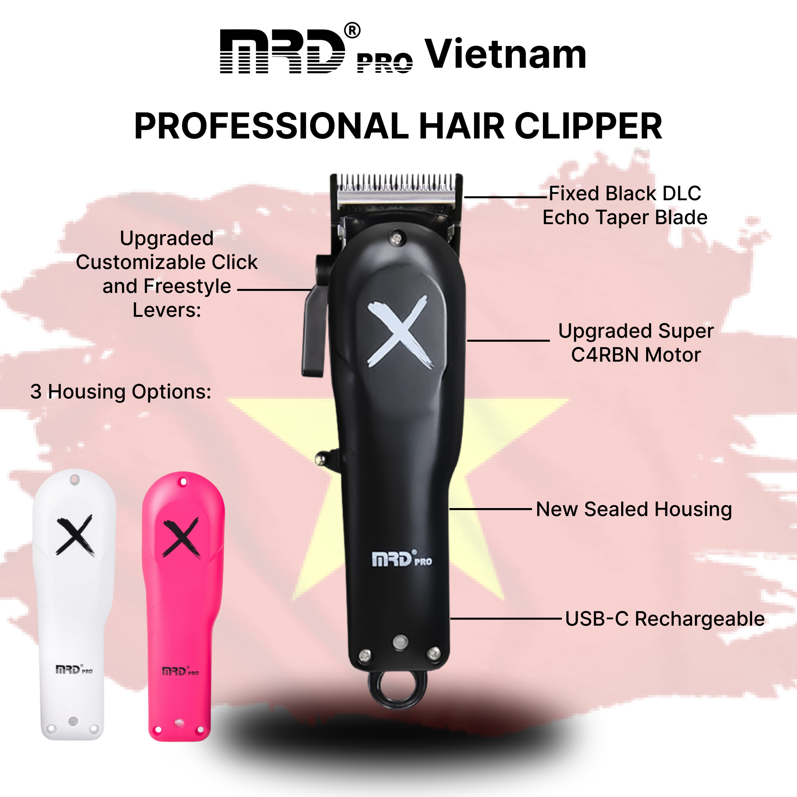 MRDPRO 3969-X Hair Clipper – Powerful, Professional, Barber-Grade Precision