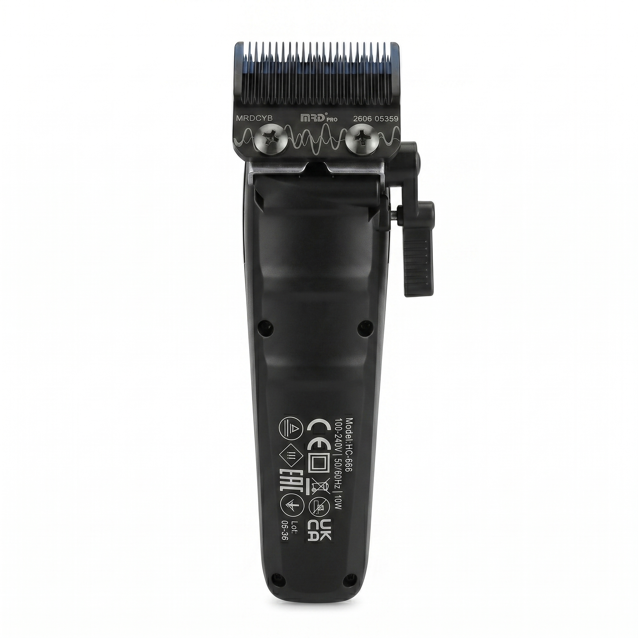 MRDpro CYBORG PRO 2026-BLACK-Professional Cordless Hair Clipper - Full Metal, 3300mAh, BLPU Motor for Barbers