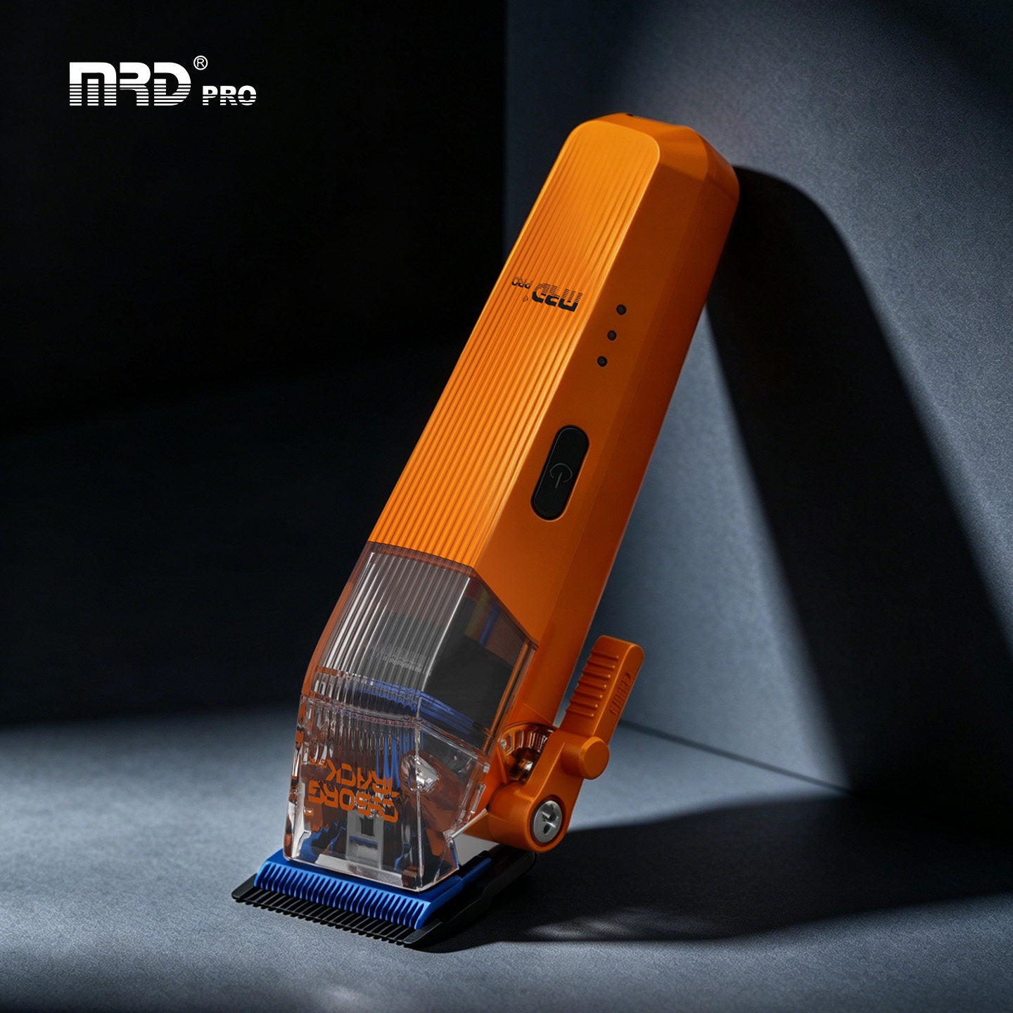 MRDpro CYBORG PRO 2026-ORANGE-Professional Cordless Hair Clipper - Full Metal, 3300mAh, BLPU Motor for Barbers